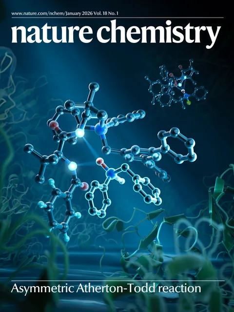 Nature Chemistry Atherton–Todd 不对称催化与磷手性化学封面视觉设计