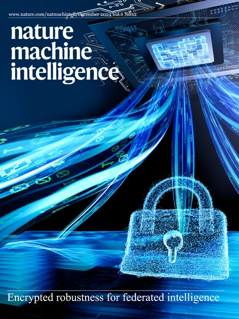 Nature Machine Intelligence 芯片数据加密封面视觉设计